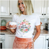 Beste Mama Wasserfarbe Boho Floral T-Shirt
