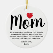 Beste Mama Weihnachten Keramik Ornament (Vorne)