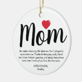 Beste Mama Weihnachten Keramik Ornament (Links)