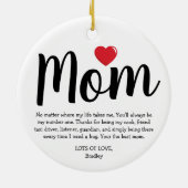 Beste Mama Weihnachten Keramik Ornament (Hinten)