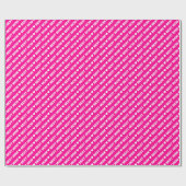 Beste Mama Weiß auf Hot Pink Wrapping Paper Geschenkpapier (Flach)