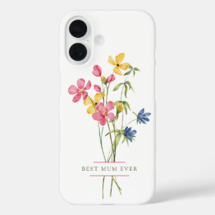 Beste Mama-Wildblume Bouquet Muttertag iPhone 16 Hülle