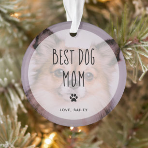 Beste Mama  Zwei handgeschriebene Foto Ornament
