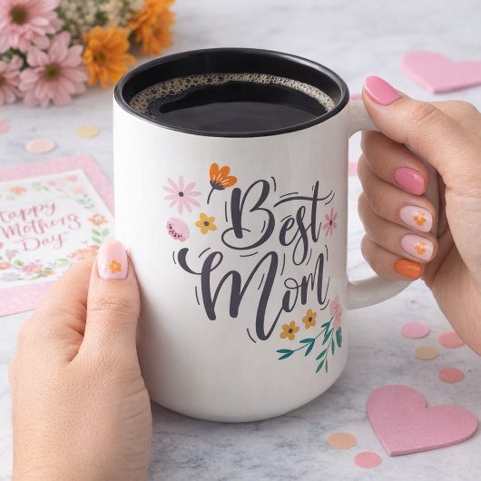 Beste Mama Zweifarbige Tasse