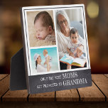 Beste Mamas werden für Oma 3 FotoCollage geworben Fotoplatte<br><div class="desc">Die individuelle Collage-Plakette mit dem Zitat "Nur die besten Mamas werden für Oma beworben",  um Oma ein besonderes Gefühl zu geben. Ein einzigartiges Geschenk für den Muttertag,  den Großeltertag und den Großmutter Geburtstag.</div>