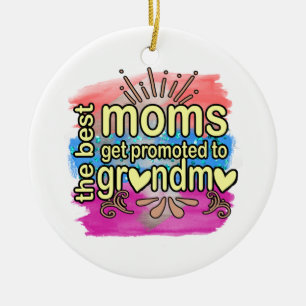 Beste Mamas werden für Oma beworben Keramik Ornament
