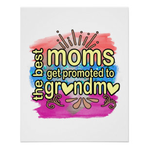 Beste Mamas werden für Oma beworben Poster