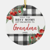 Beste Mamas werden für Oma Personalisiert werben Keramik Ornament (Vorne)