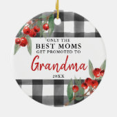 Beste Mamas werden für Oma Personalisiert werben Keramik Ornament (Hinten)