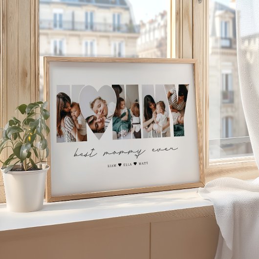 Beste Mami Aller Moderne Fotocollage Muttertag Poster