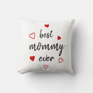 Beste Mami Aller Zeiten Handschrift Typografie Rot Kissen