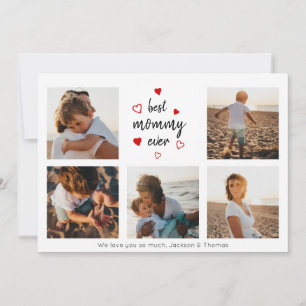 Beste Mami Ever Handschrift-Typografie 5 Fotos Karte