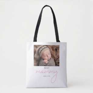 Beste Mami seit Jahr Foto Script Schrift Herz Tasche