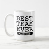 Beste Mannschaft überhaupt | Mitarbeiter Anerkennu Kaffeetasse (Links)