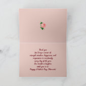 'Beste Meemaw' Mother's Day Floral Rose Custom Karte (Innenseite)