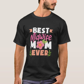 Beste Midfrau Mama für Blumendesign T-Shirt