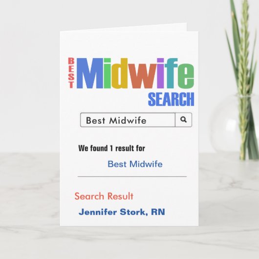 Beste Midfrau-Suche Dankeskarte (Vorderseite)