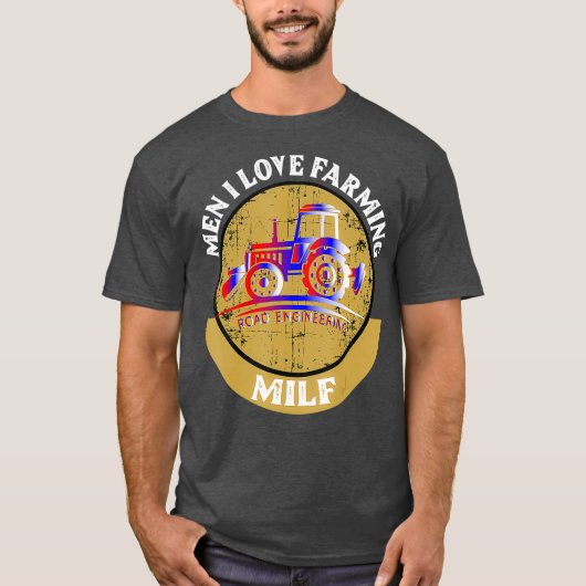 Beste MILF Mann I Liebe Landwirtschaft Bauer Ameri T-Shirt (Vorderseite)