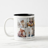 Beste Mimi je, 10 Foto Grid-Geschenk für Oma Zweifarbige Tasse (Links)