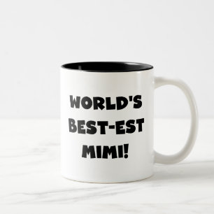 Beste Mimi-Schwarztext-T-Shirts und Geschenke der Zweifarbige Tasse