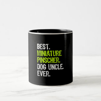 Beste Miniatur Pinscher Dog Onkel je Geschenkideen Zweifarbige Tasse