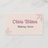 Beste Minimalistische Beauty Feminine Makeup Artis Visitenkarte (Rückseite)