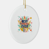 Beste Mitarbeitende je, Kolleg-Geschenk, Bester Mi Keramik Ornament (Rechts)