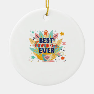Beste Mitarbeitende je, Kolleg-Geschenk, Bester Mi Keramik Ornament