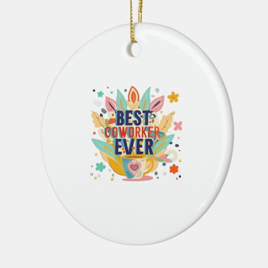 Beste Mitarbeitende je, Kolleg-Geschenk, Bester Mi Keramik Ornament (Links)