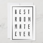 🖤 beste Mitbewohner aller Zeiten Karte (Vorderseite)