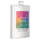 Beste moderne Foto- oder Logo-Vorlage hochladen Flachmann (Rechts)