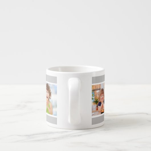 Beste Mohn glückliche Vater's Day 5 Foto Collage Espressotasse (Rückseite)