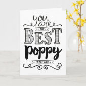 Beste Mohnblume im Weltgeburtstag Karte (Gelbe Blume)