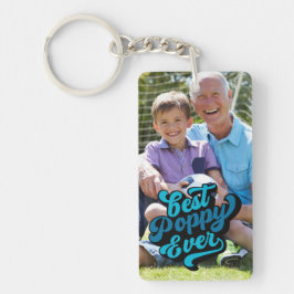 Beste Mohnblume je | Opa-Foto Schlüsselanhänger