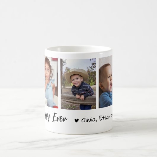 Beste Mohnblüte je Großkinder 5 FotoCollage Kaffeetasse (Mittel)