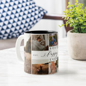 Beste Mohnfigur je Elegantes Script 8 FotoCollage Zweifarbige Tasse