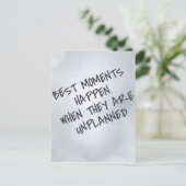 Beste Momente Inspiration Postkarte (Stehend Vorderseite)
