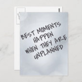 Beste Momente Inspiration Postkarte (Vorne/Hinten)