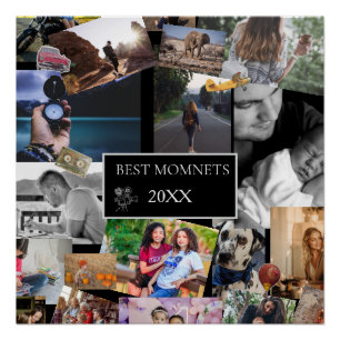 Beste Momente Neujahrs-Fotocollage Poster