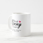 Beste Mommy Ever | Moderne Kinder Name Muttertag Kaffeetasse (Vorderseite Links)