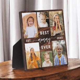 Beste Mommy-Ever - Muttertagswoodfoto-Collage Fotoplatte