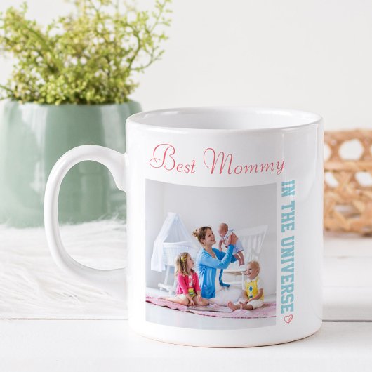 Beste Mommy im Universum - Zwei Square Fotos Kaffeetasse