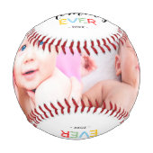 Beste Mommy je Geschenk Foto Baseball (Vorderseite)