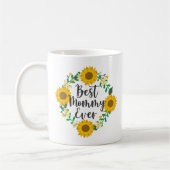 Beste Mommy je Sonnenblume Kaffeetasse (Links)