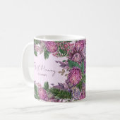 Beste Mommy voll Blume Personalisiert Kaffeetasse (Vorderseite Links)
