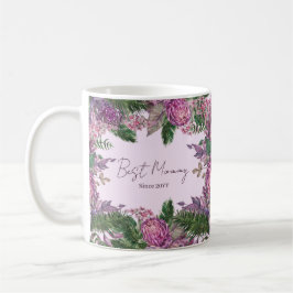 Beste Mommy voll Blume Personalisiert Kaffeetasse