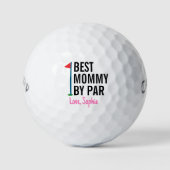 Beste Mommy von Par Personalisiert Vatertag Golfball (Vorderseite)