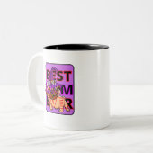 Beste Mops Mama je Zweifarbige Tasse (Vorderseite Links)