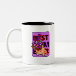 Beste Mops Mama je Zweifarbige Tasse