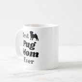 Beste Mops-Mama-überhaupt Kaffee-Tasse Kaffeetasse (Vorderseite Links)